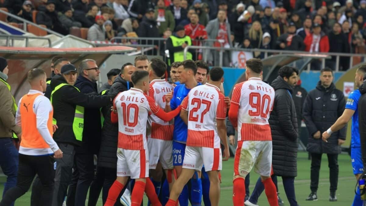Haos în Dinamo – Craiova cu un roșu direct, un gol și o bătaie generală