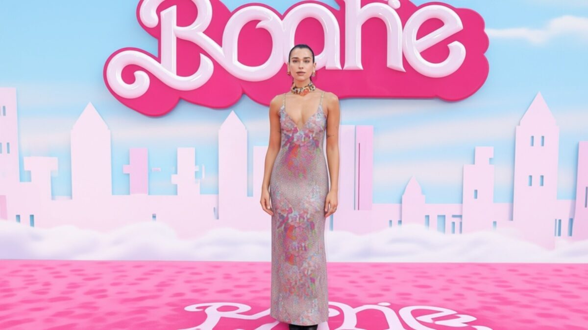 Dua Lipa poartă o ținută Balmain pentru campania Nespresso din 14 aprilie