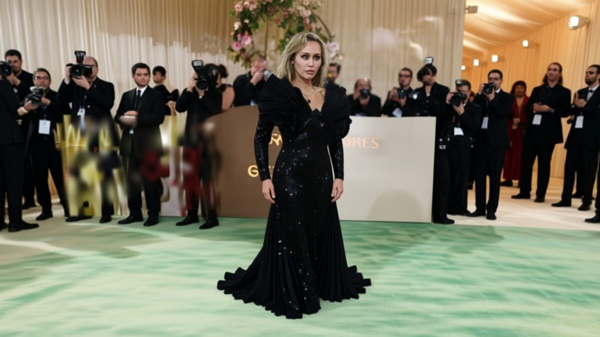Topul Roberto Cavalli purtat de Miley Cyrus vine cu un design complet transparent