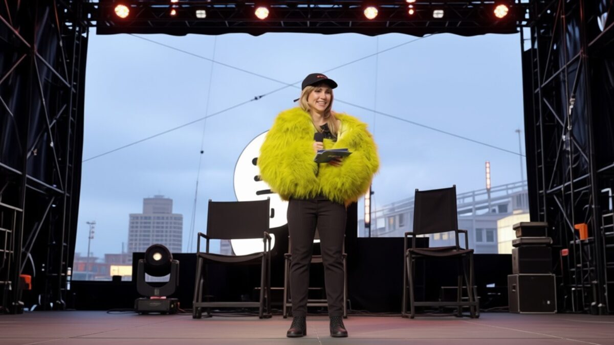 Haina Aiste Hong purtată de Suki Waterhouse atrage privirile la un eveniment