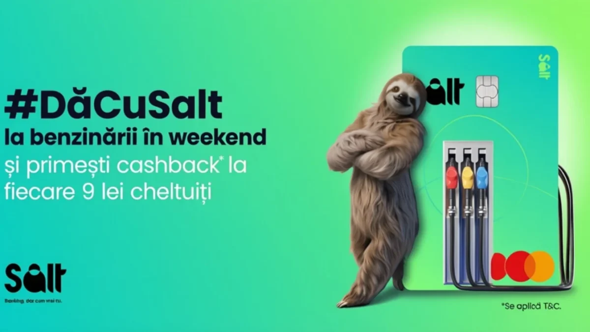 Salt Bank oferă 20 de bani cashback la fiecare litru de carburant