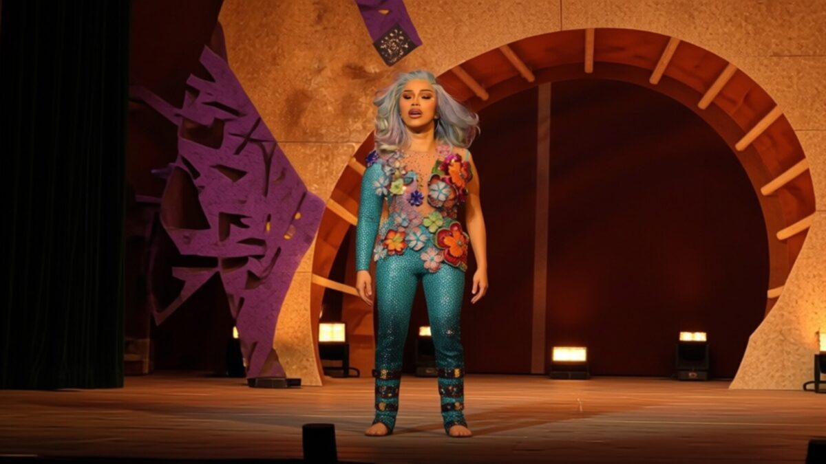 Cardi B uimește în Toronto cu un body Atelier Biser și o haină de blană