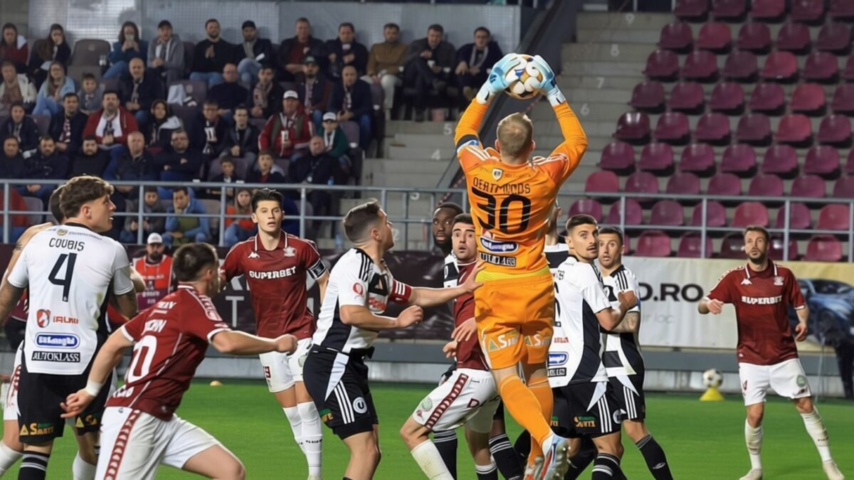 U Cluj învinge Rapid cu 2-1, Falub îl numește pe Gertmonas cel mai bun portar