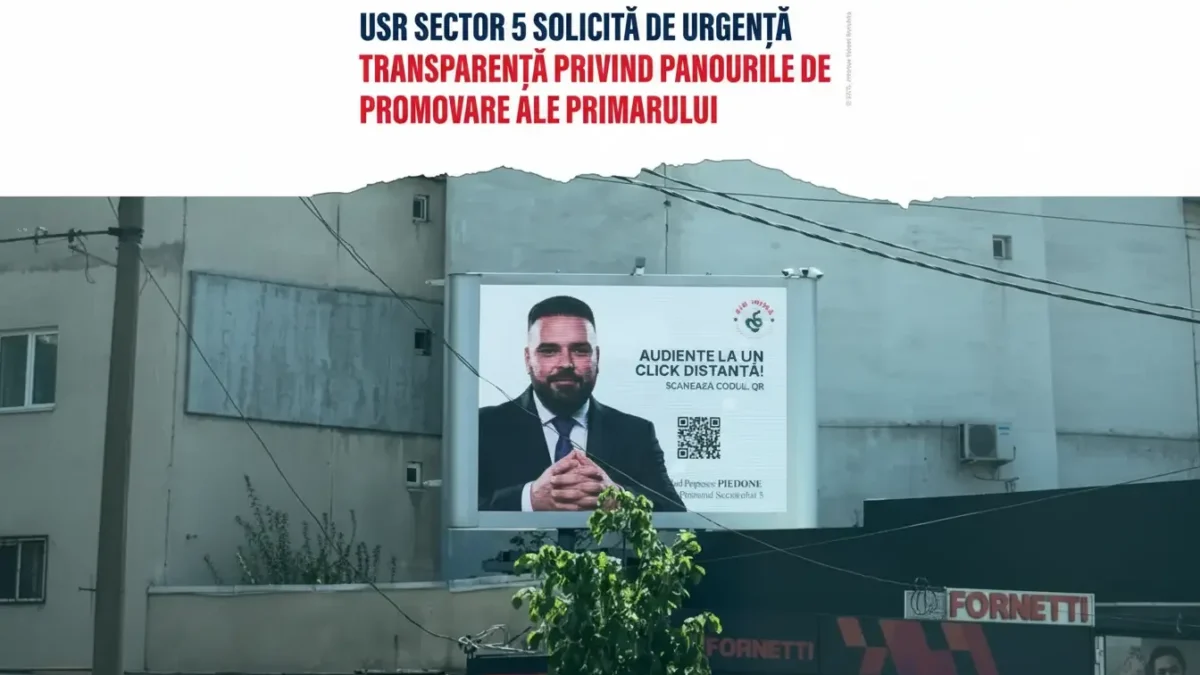 USR Sector 5 cere contractul panourilor cu Piedone și acuză campanie de imagine