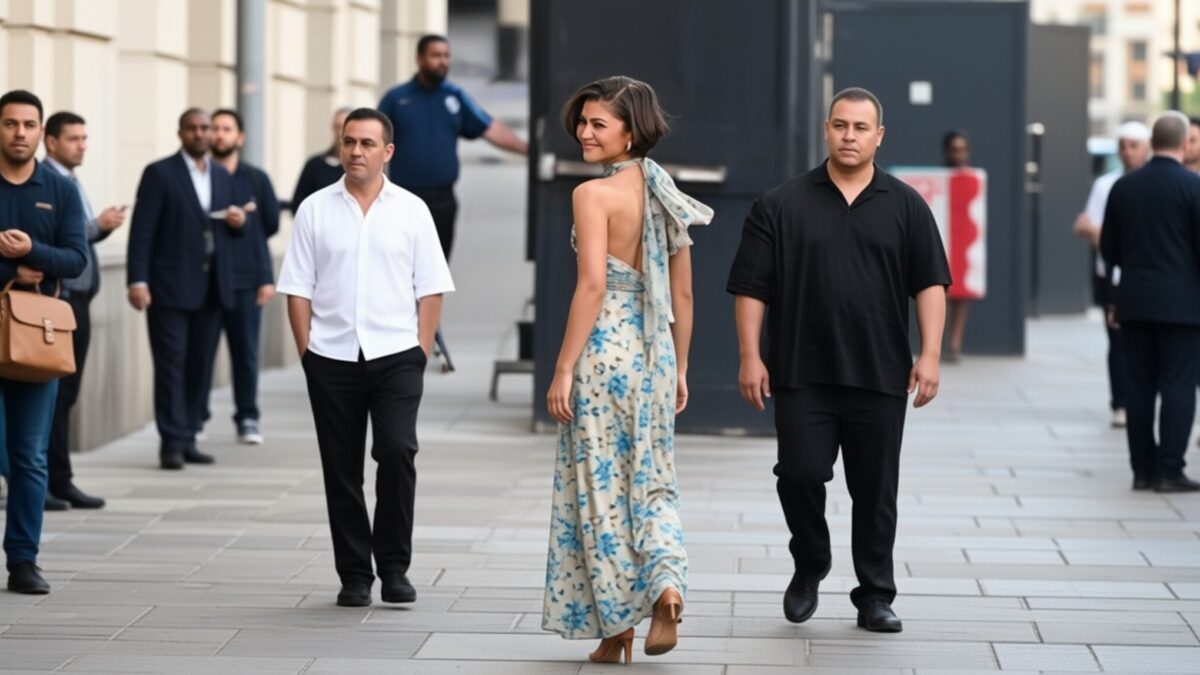 Zendaya a uimit la Jimmy Fallon cu o rochie bleumarin aproape transparentă