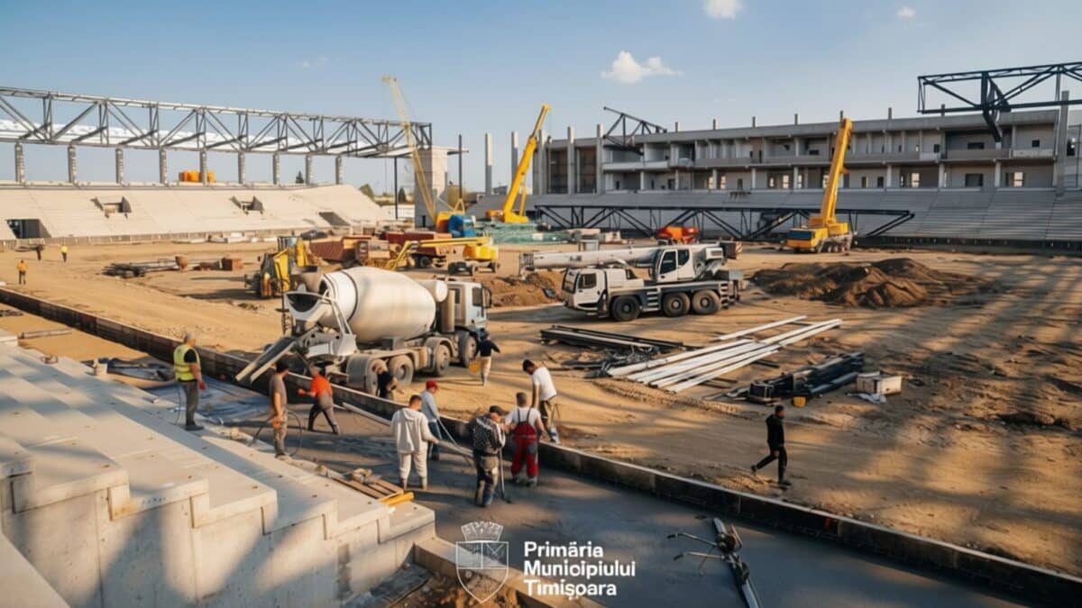 Stadionul Eroii Timișoarei de 23 mil. euro va fi finalizat în acest an