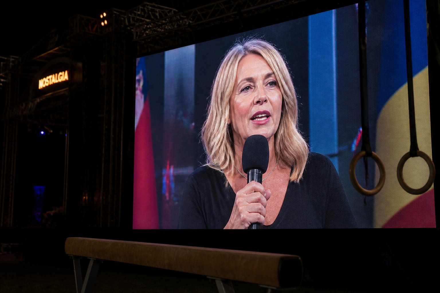 Nadia Comăneci a apărut surpriză la festivalul Nostalgia înaintea aniversării de 50 de ani a primului 10