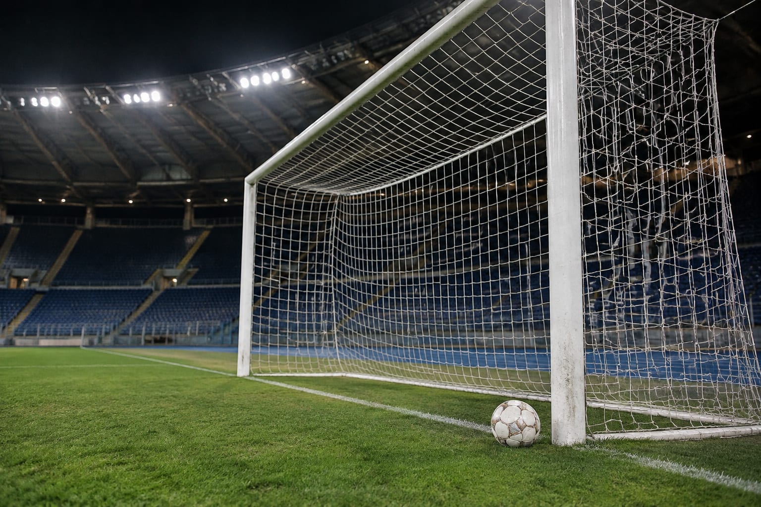 Poartă și minge pe Stadio Olimpico