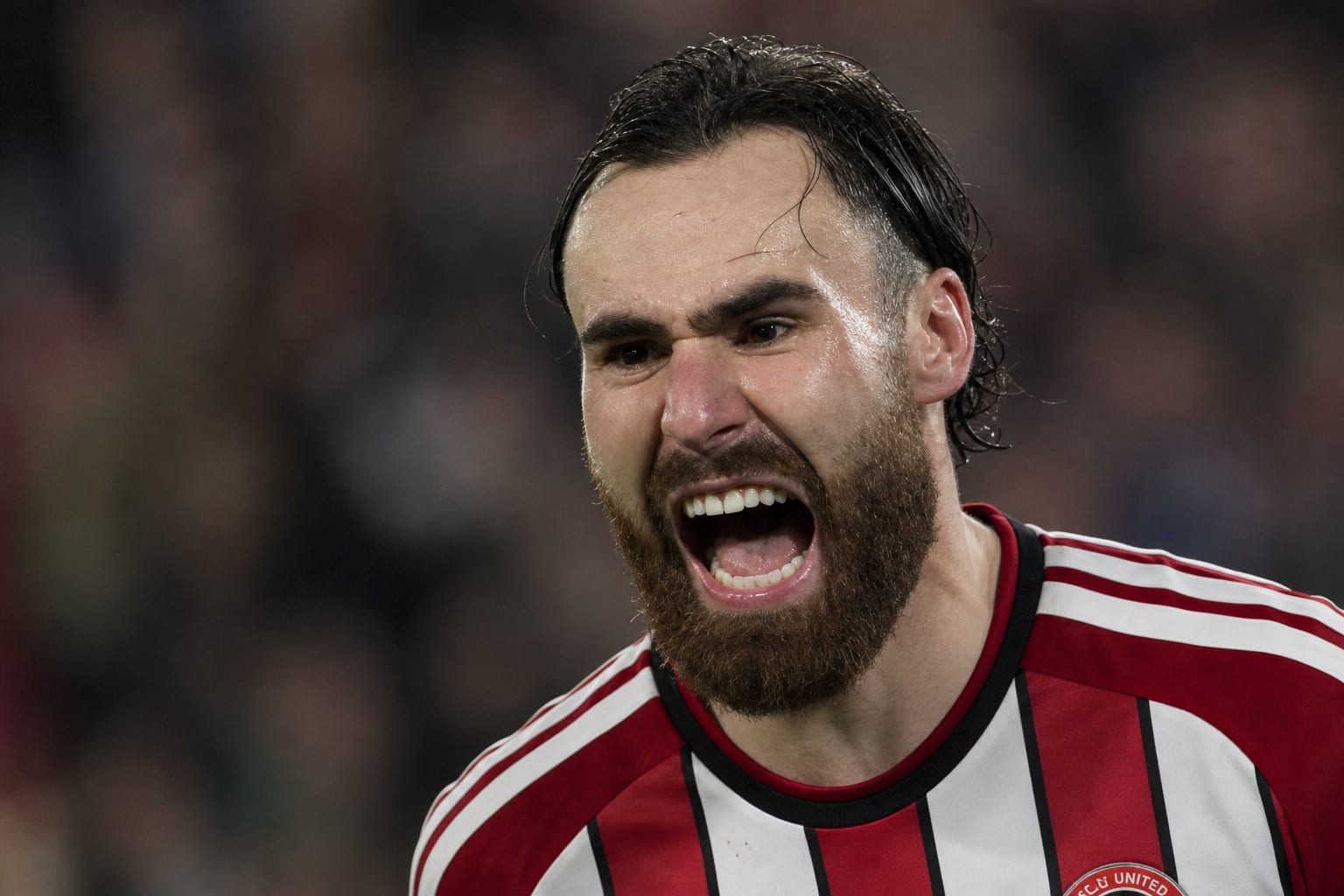 Bucuria unui fotbalist după gol